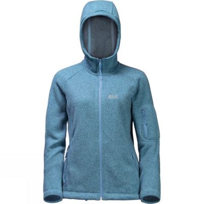 Sudadera Con Capucha Jack Wolfskin Caribou Lodge Mujer - Azules - Chile VMZ385290